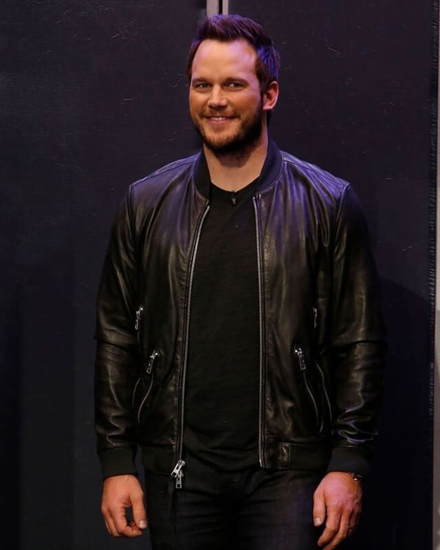 Chris Pratt Bomber Leather Jacket