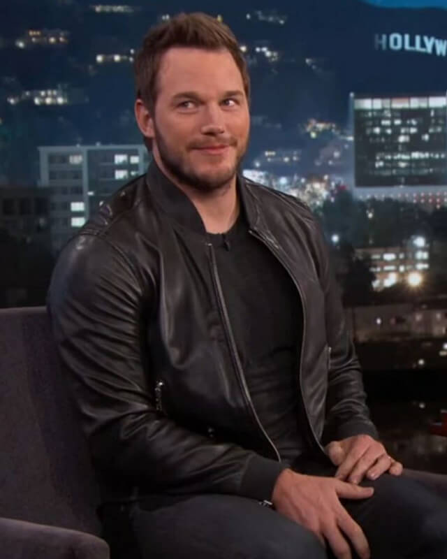 Chris Pratt Bomber Leather Jacket