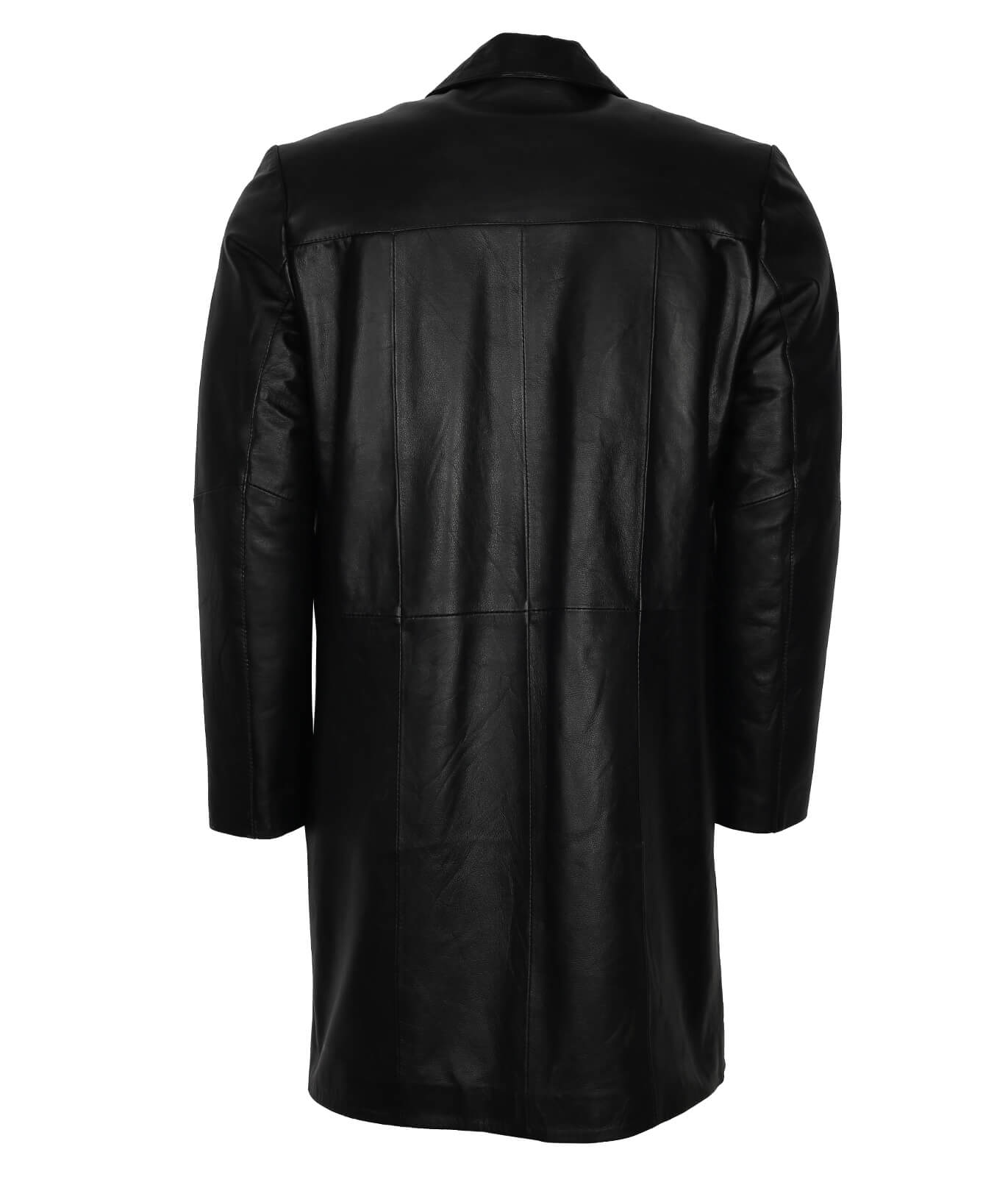 Black Classic Sheepskin Leather Coat
