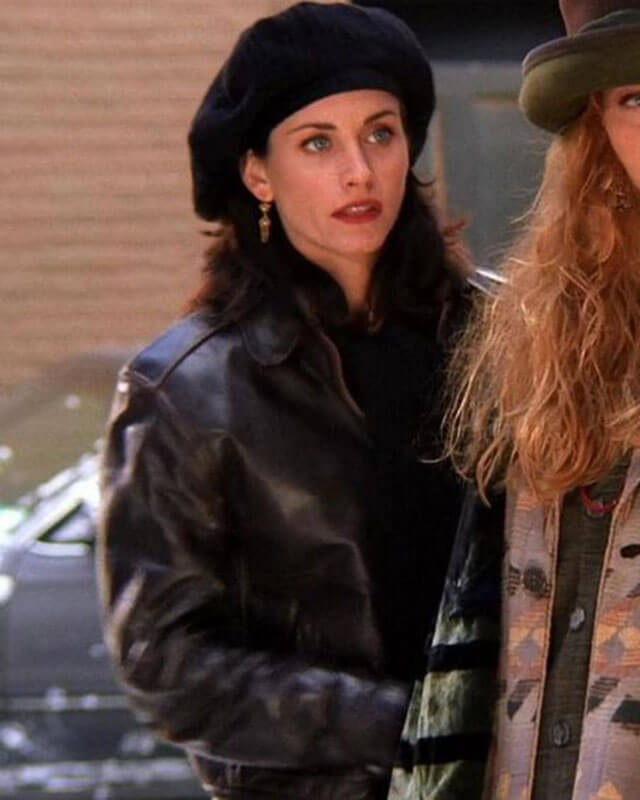 Friends S01 Monica Geller Brown Leather Jacket