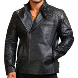 Skull and Bones Black Motorcycle Jacket