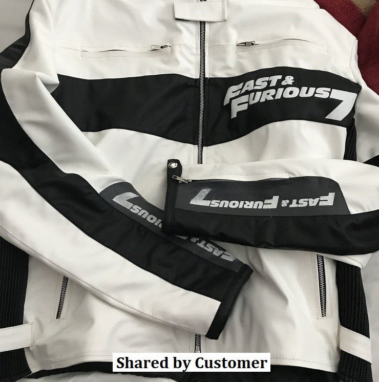 Men's Vin Diesel Fast and Furious 7 Biker Genuine Leather Jacket