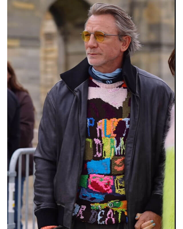 Daniel Craig Bomber Leather Jacket