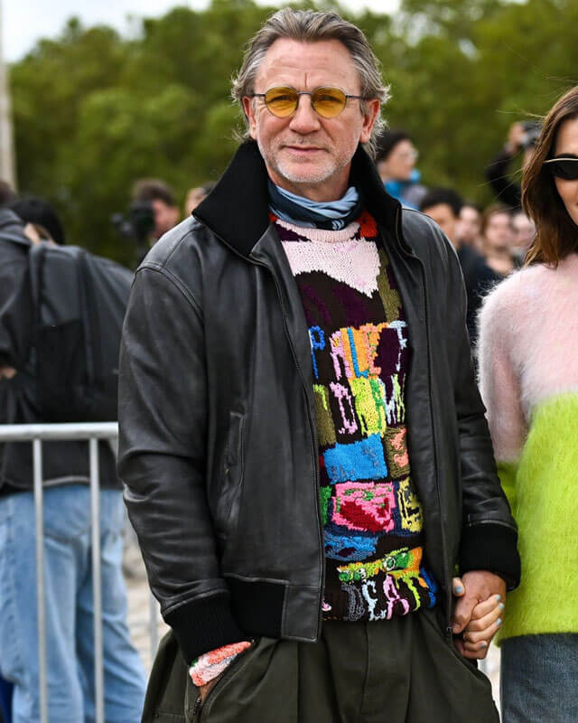 Daniel Craig Bomber Leather Jacket