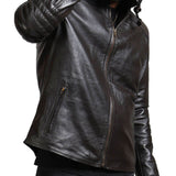Dark Brown Biker Leather Jacket