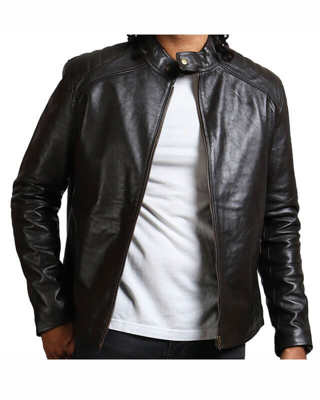 Dark Brown Biker Leather Jacket