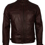 Dark Brown Motorcycle Leather Jacket