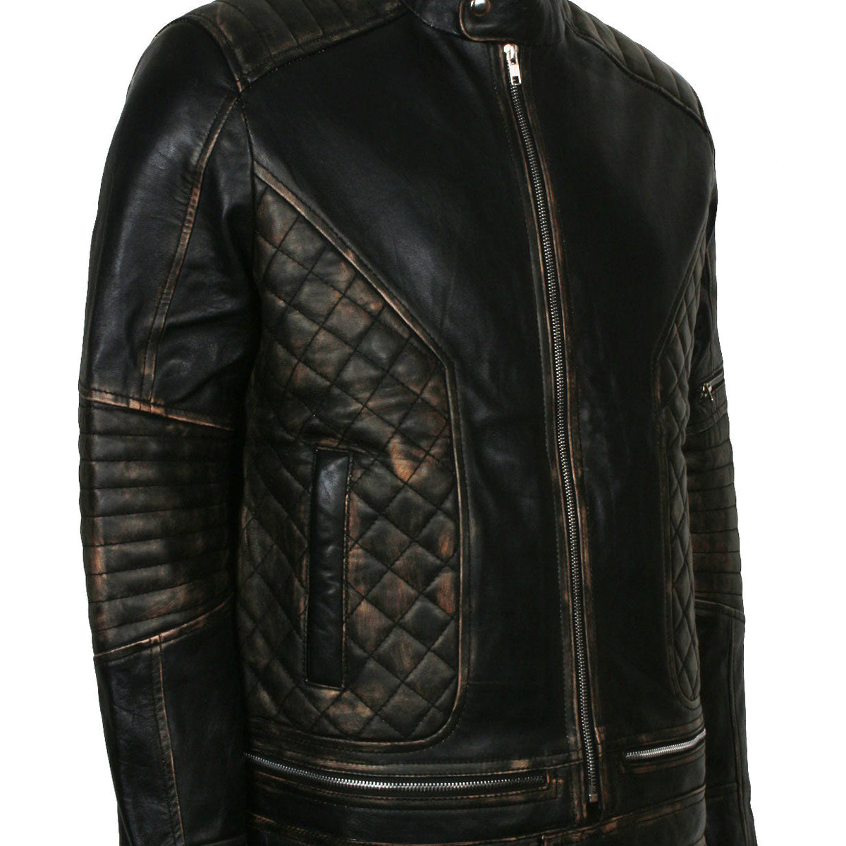 Skull Leather Jacket New Look Biker Jacket Mens