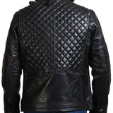 Diamond Quilted Winter Biker Jacket