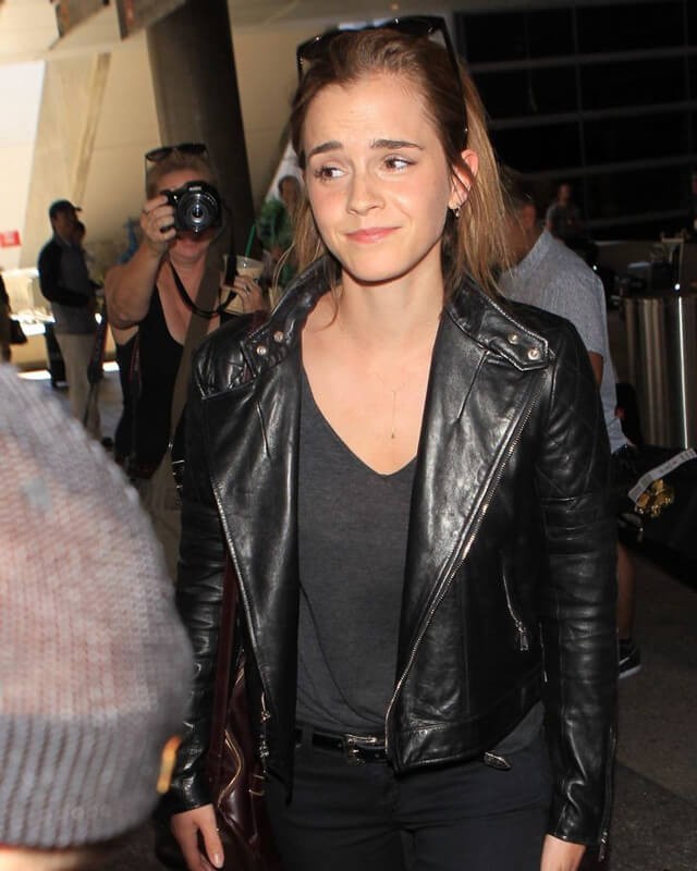 Emma Watson Biker Leather Jacket