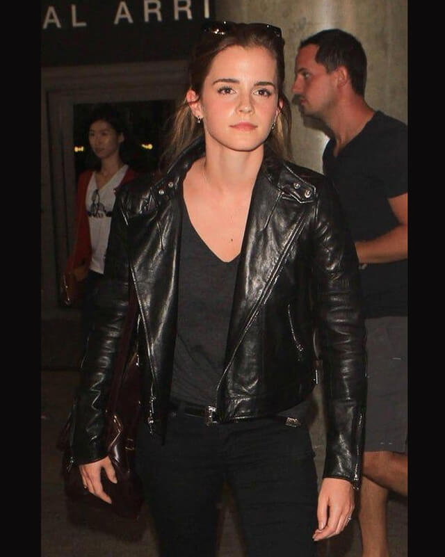 Emma Watson Biker Leather Jacket