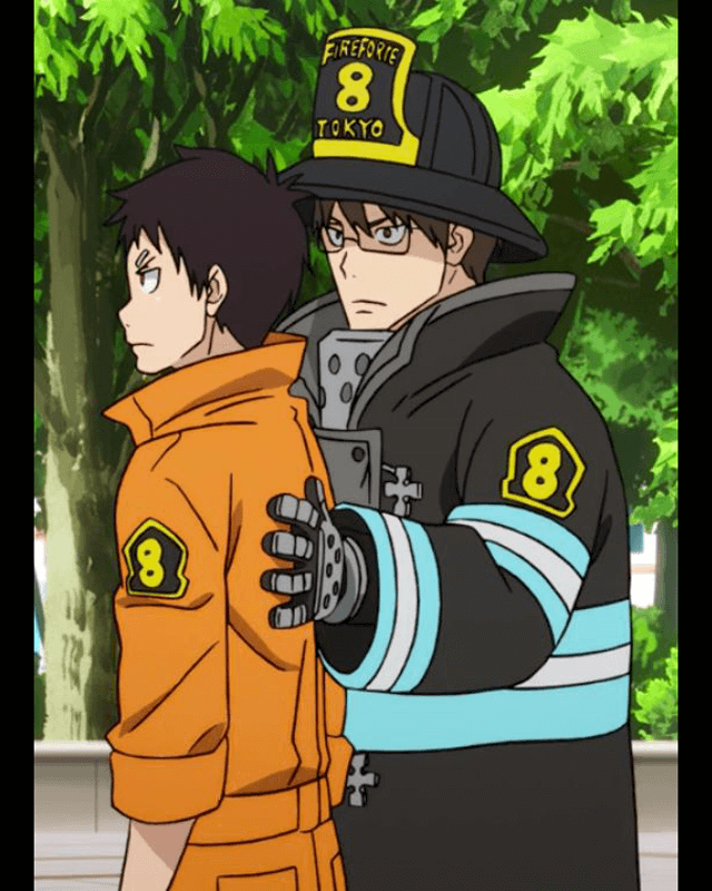 Fire Force Tokyo F.F.S Orange Leather Jacket