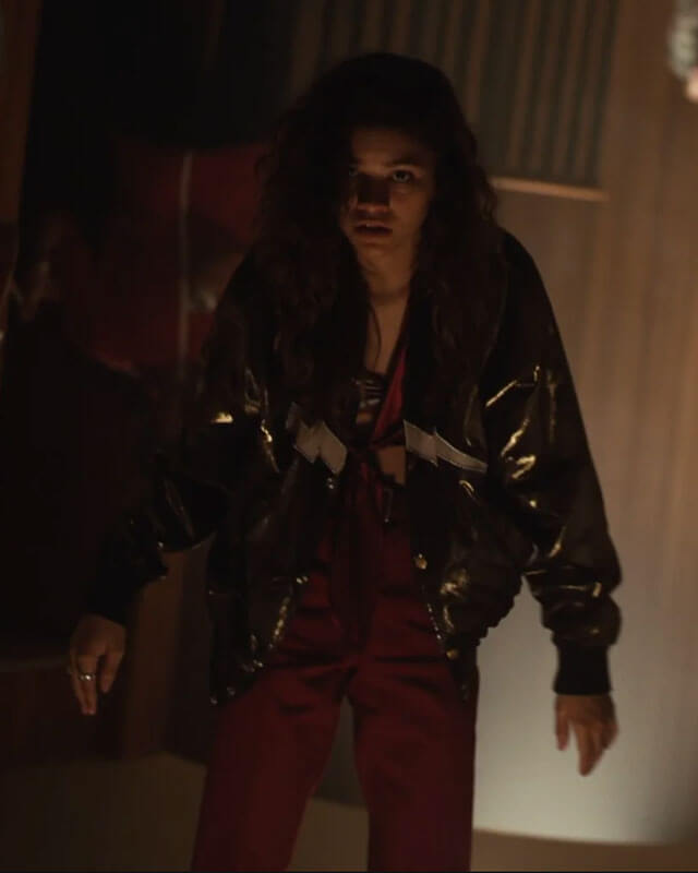 Euphoria Zendaya Bomber Leather Jacket