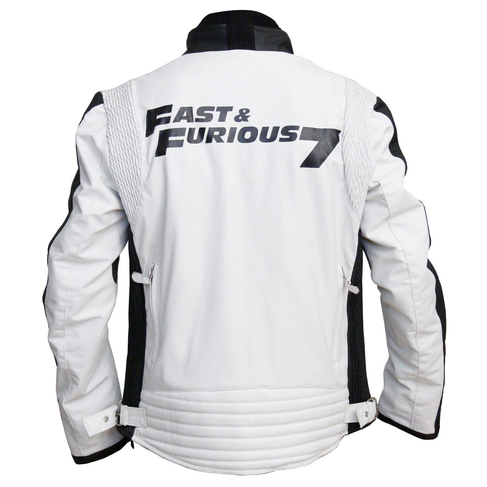 Men's Vin Diesel Fast and Furious 7 Biker Genuine Leather Jacket