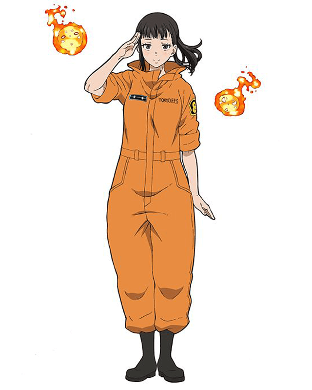 Fire Force Tokyo F.F.S Orange Leather Jacket