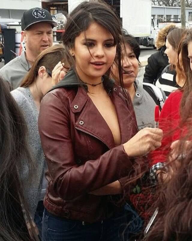 Selena Gomez Fundamentals of Caring Maroon Leather Jacket