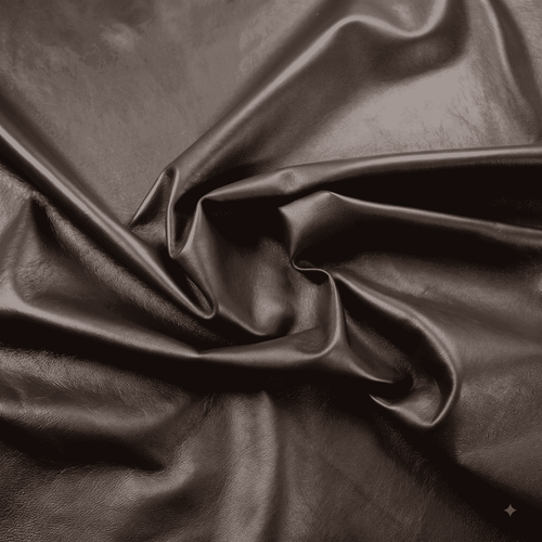Brown Nappa Sheepskin Leather Hide AA Grade, showing whole brown lambskin hide