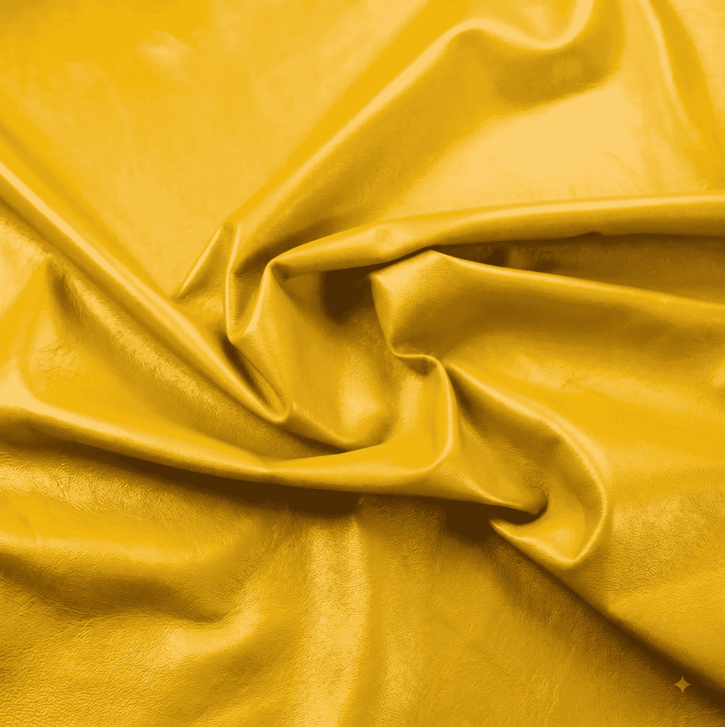 Yellow Nappa Sheepskin Leather Hide AA Grade, showing whole hide in vibrant yellow