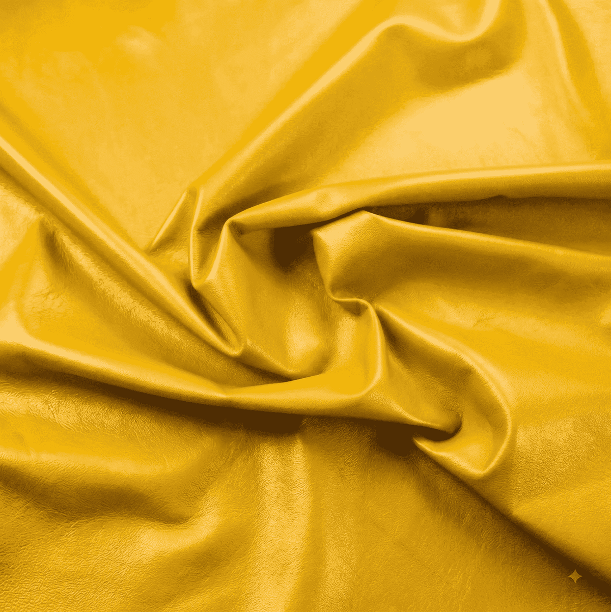 Yellow Nappa Sheepskin Leather Hide AA Grade, showing whole hide in vibrant yellow
