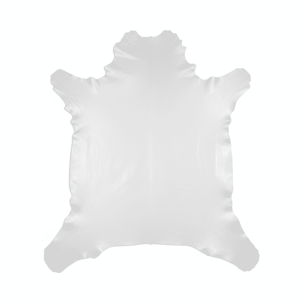 White Nappa Sheepskin Leather Hide AA Grade, showing clean natural hide contours