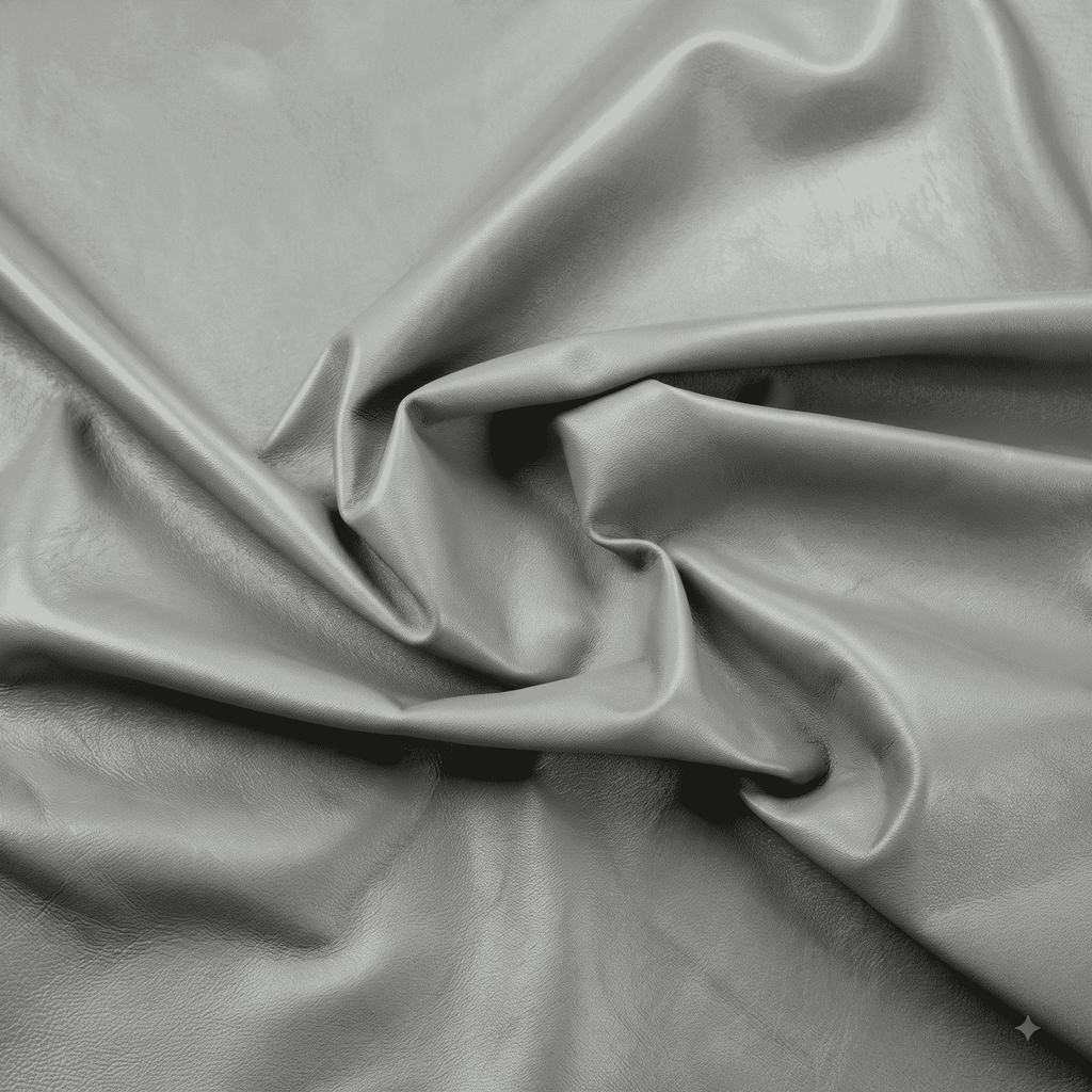 Light Grey Nappa Sheepskin Leather Hide, showing whole lambskin pelt