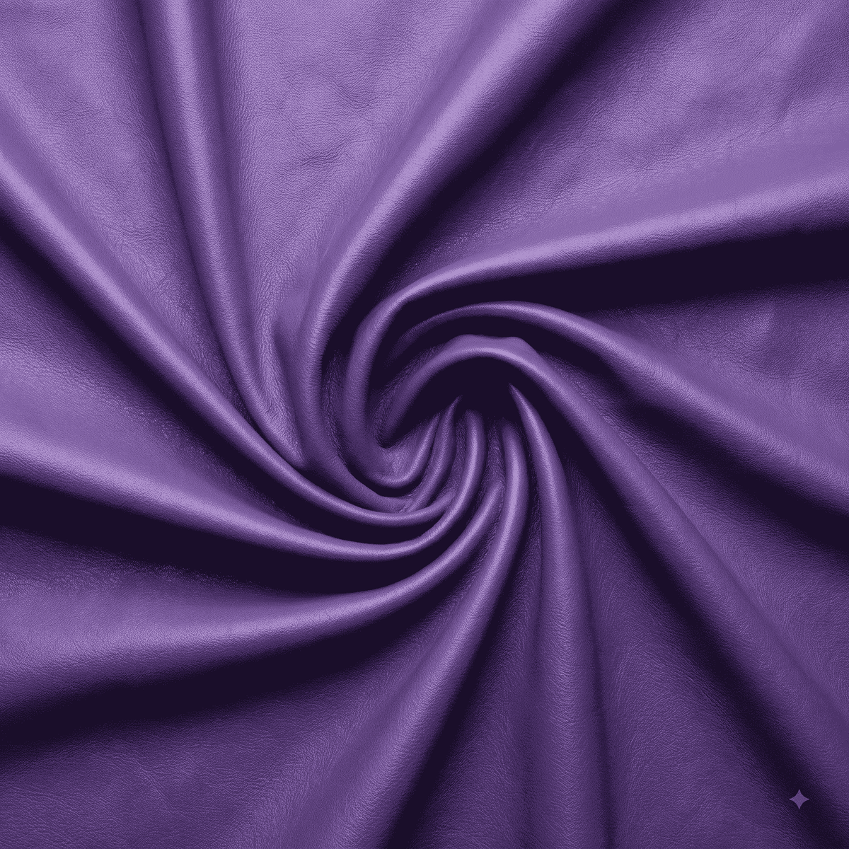 Purple Nappa Sheepskin Leather Hide AA Grade, showing spiral drape in rich purple