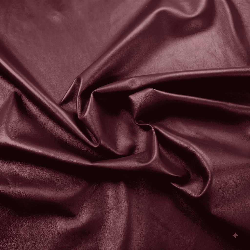 Maroon Nappa Sheepskin Leather Hide AA Grade, showing whole hide in rich maroon