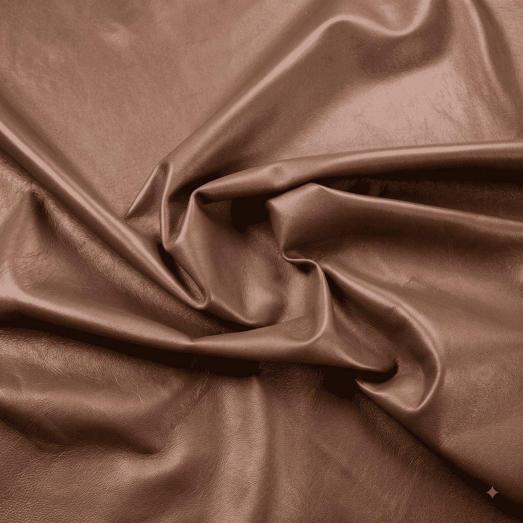 Light Brown Nappa Sheepskin Leather Hide, showing soft supple leather drape