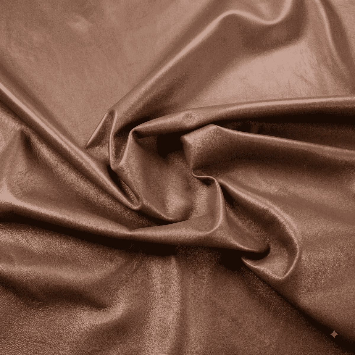 Light Brown Nappa Sheepskin Leather Hide, showing soft supple leather drape