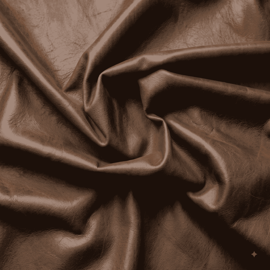 Antique Brown Nappa Sheepskin Leather Hide, showing whole hide full-grain pelt