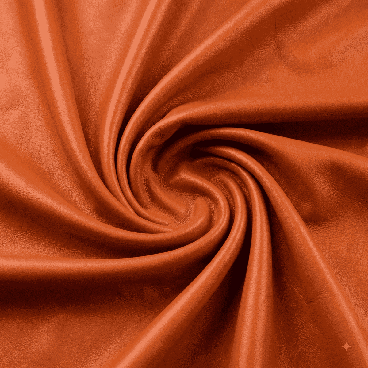 Orange Nappa Sheepskin Leather Hide AA Grade, showing whole vibrant orange hide