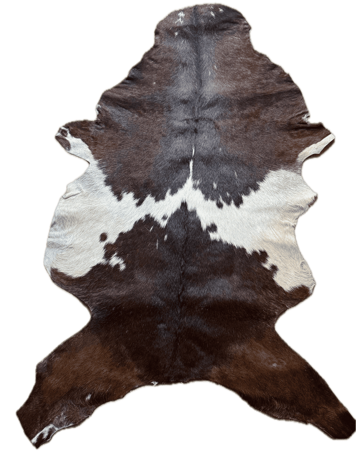 Goatskin Fur Pelt Hide 6-8 ft, showing draped pelt for living room decor
