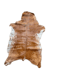 Goatskin Fur Pelt Hide 6-8 ft, showing whole white long-hair pelt