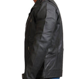 Grey Motorcycle Genuine Leather Jacket