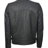 Men's Lightweight Grey Leather Biker Jacket