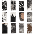 Brown & White Hair-On Cowhide Leather Sheet 12x24, showing 12x24 brown and white sheet