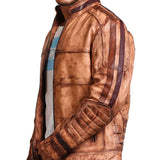 Vintage Tan Biker Leather Jacket
