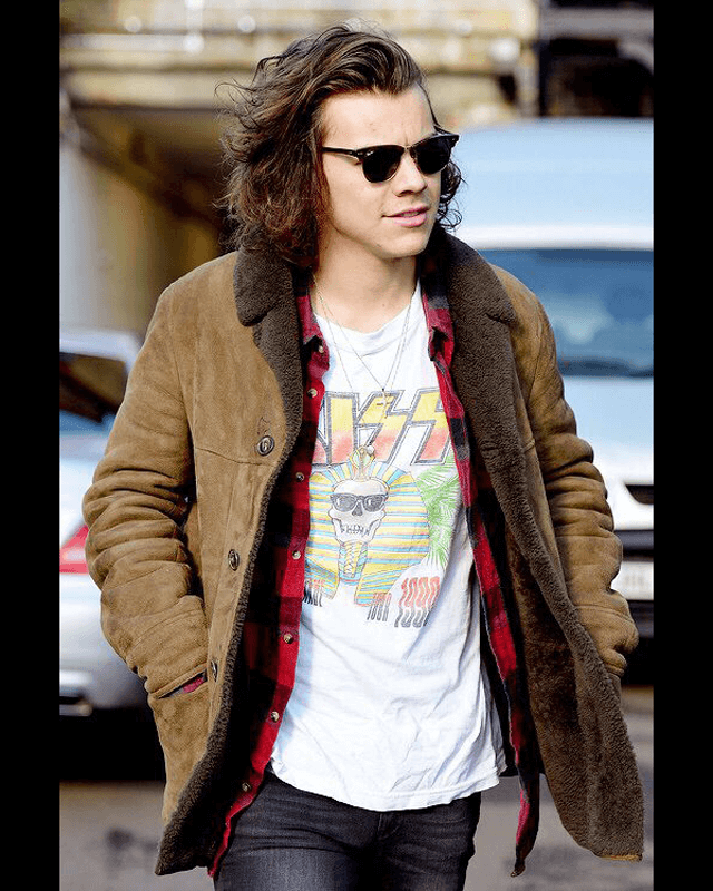 Harry Styles Shearling Suede Jacket