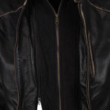 Men's Black Hooded Killing Joke Scarecrow Genuine Leather Jacket
