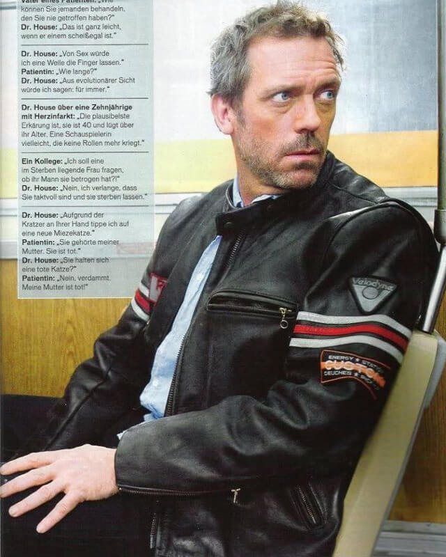 House M.D Black Leather Jacket