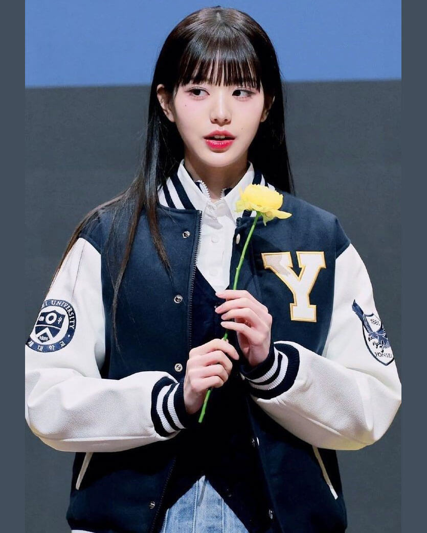 IVE Wonyoung Yonsei University Varsity Jacket