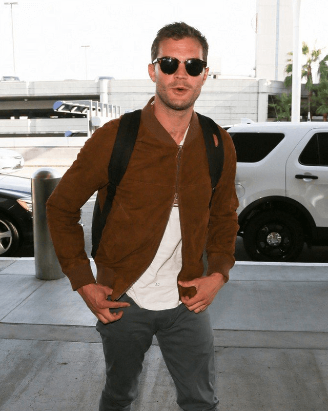 Jamie Dornan Brown Suede Jacket