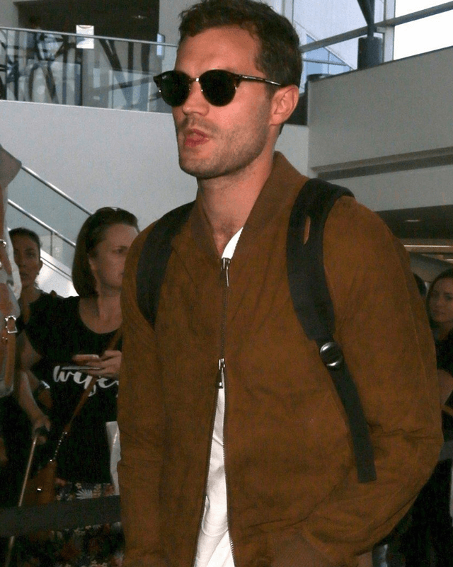 Jamie Dornan Brown Suede Jacket