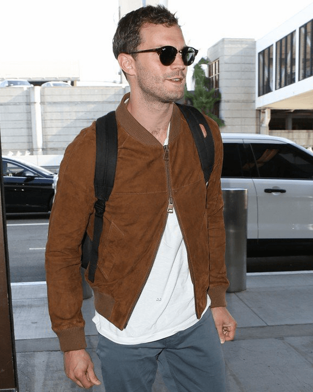 Jamie Dornan Brown Suede Jacket