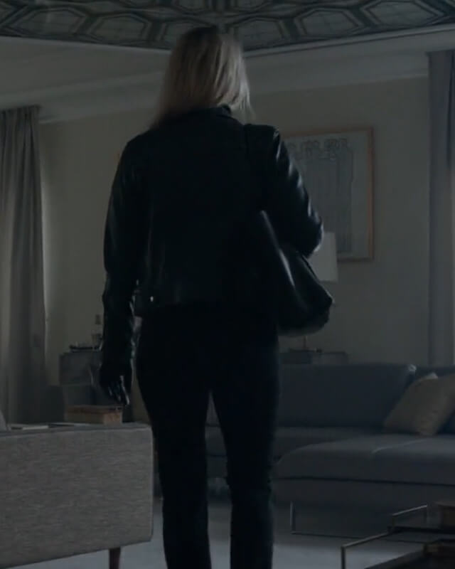 Red Sparrow Jennifer Lawrence Black Leather Jacket