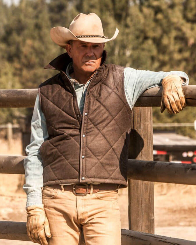 Yellowstone John Dutton Brown Vest