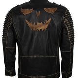 Men's Killing Joke Genuine Leather Jacket with Hood