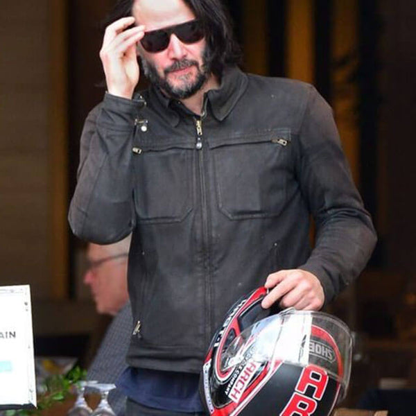 Keanu Reeves Black Biker Jacket