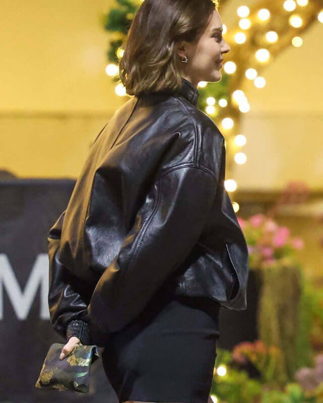 Kendall Jenner Bomber Leather Jacket