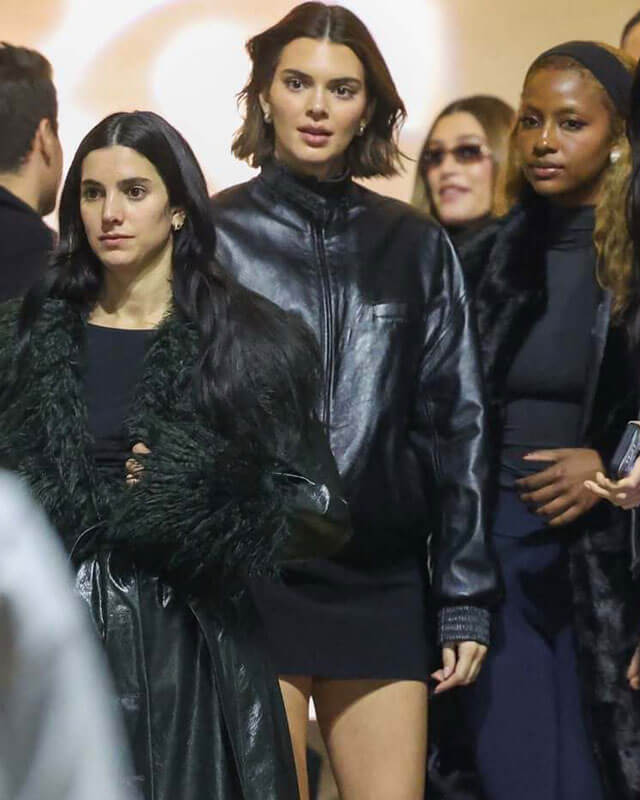 Kendall Jenner Bomber Leather Jacket